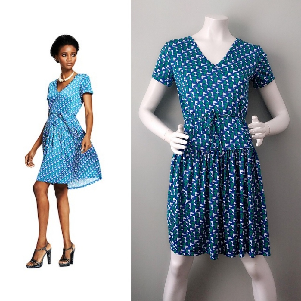 Duro Olowu JCP Confetti Triad Drop Waist Dress XS